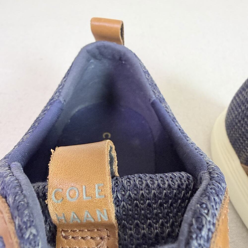 Cole Haan Grand Tour Knit Oxford Shoes Men's 11M Two Tone Blue Tan Casual Preppy - Picture 13 of 16